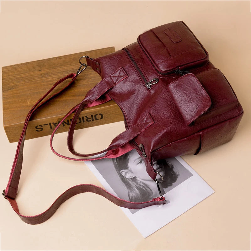 Luxury Shopping Handbags Female Shoulder Bags Designer PU Leather Crossbody Bags for Women Large Capacity Messenger Bag Totes