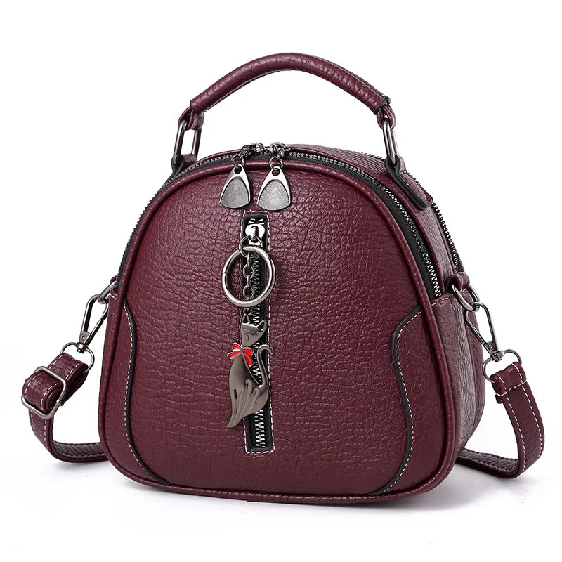New Fashion Small Women Handbags PU Leather Shoulder Bag Female Cute Crossbody Purse Messenger Bag Pack