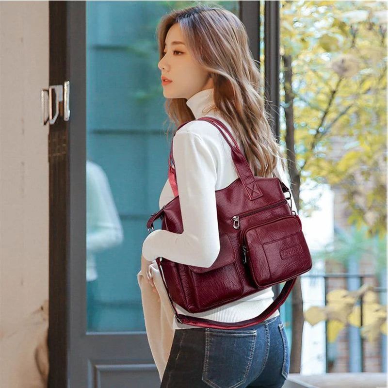 Luxury Shopping Handbags Female Shoulder Bags Designer PU Leather Crossbody Bags for Women Large Capacity Messenger Bag Totes
