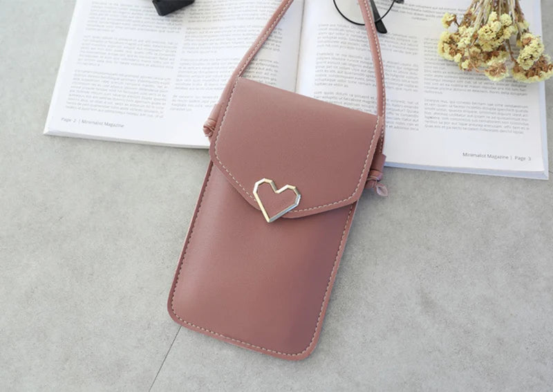 Soft Leather Crossbody Bags for Women Solid Color Shoulder Bag Cell Phone Purse Small Handbags Girls NEW