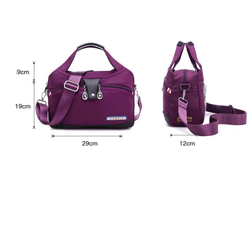 Women Crossbody Bags Large-Capacity Oxford Cloth Sling Crossbody Bag Waterproof Anti-Theft Female Travel Shopper Mommy Hand Bag