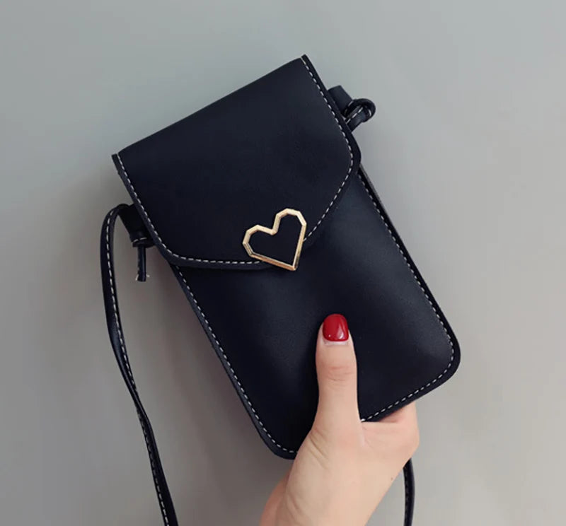 Soft Leather Crossbody Bags for Women Solid Color Shoulder Bag Cell Phone Purse Small Handbags Girls NEW