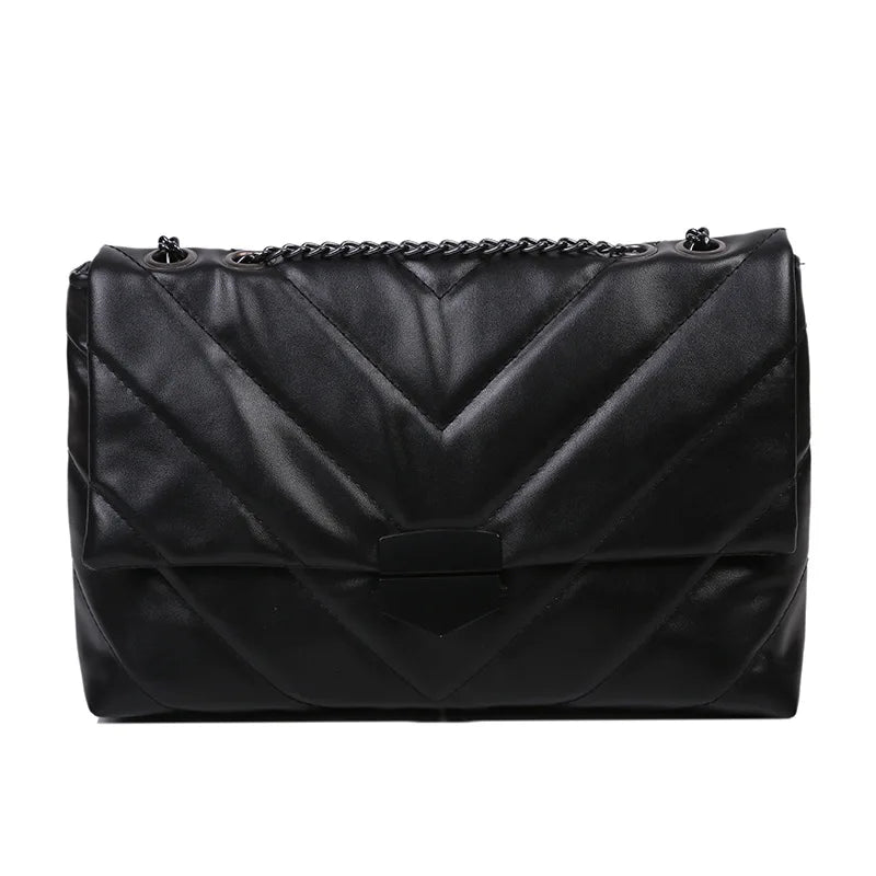 Luxury Chains Shoulder Bag Women PU Leather Armpit Bag Fashion Messenger Bag Small Flap Crossbody Bag Lady Shopping Pouch femme