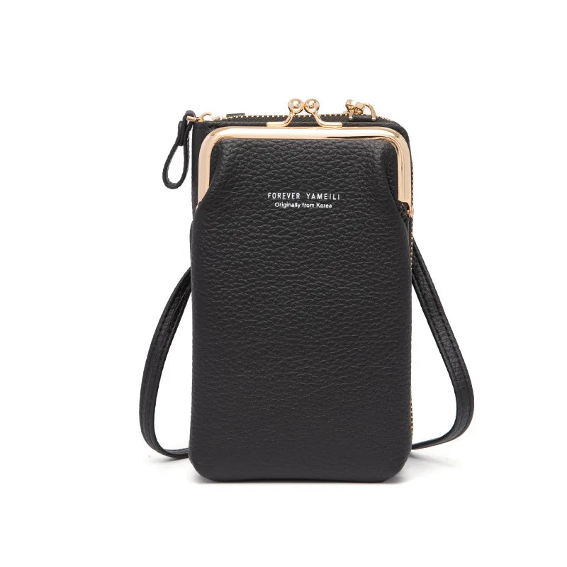 Fashion New Large Capacity Phone Purse for Women PU Leather Crossbody Shoulder Bag Pouch Female Casual Handbag Pack