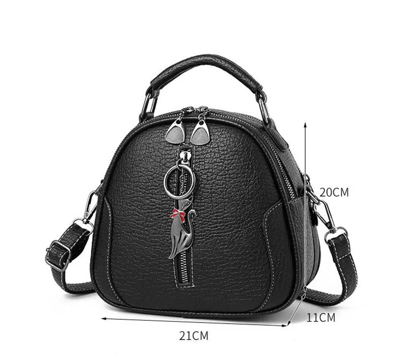 New Fashion Small Women Handbags PU Leather Shoulder Bag Female Cute Crossbody Purse Messenger Bag Pack