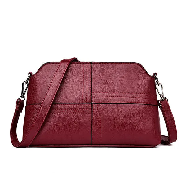 New Casual mama Messenger Bags Crossbody PU Leather Black Handbags for Women Small Shoulder Bag Purse