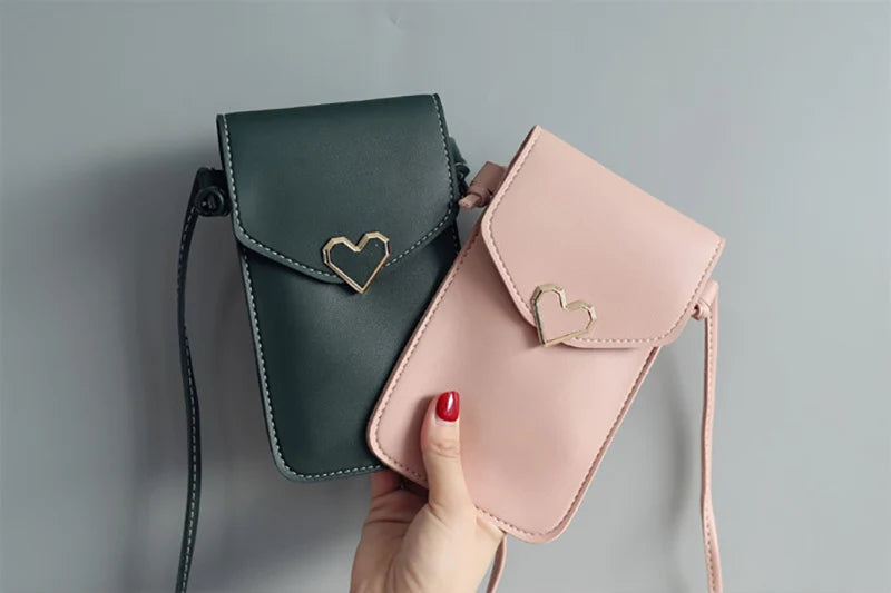 Soft Leather Crossbody Bags for Women Solid Color Shoulder Bag Cell Phone Purse Small Handbags Girls NEW