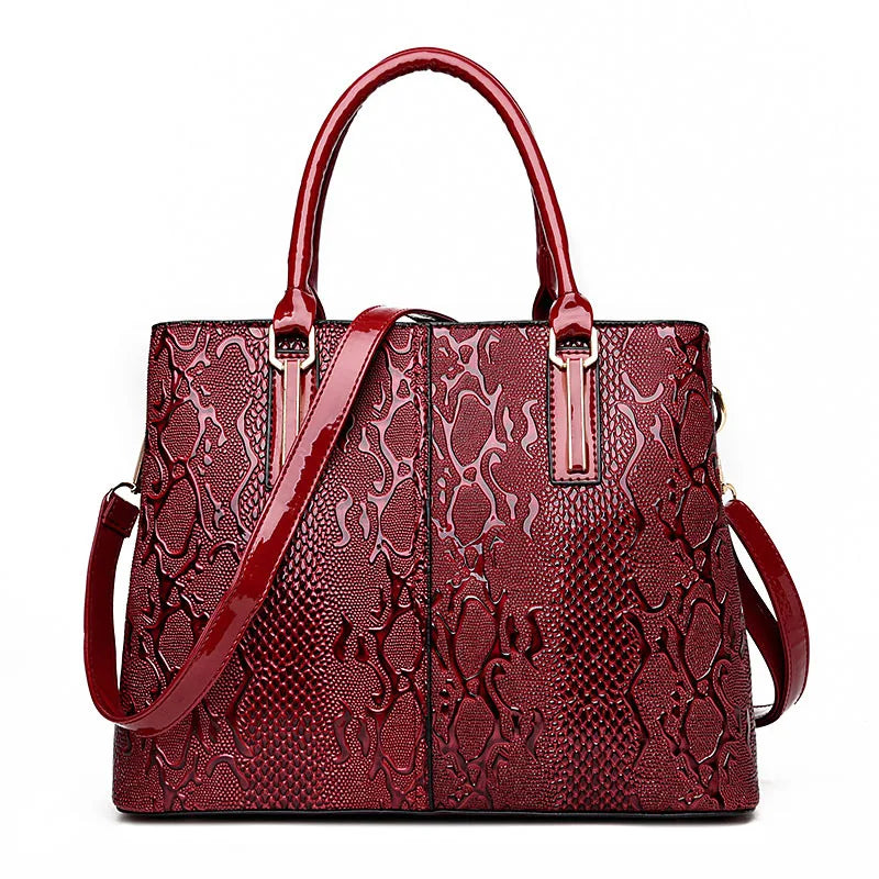 Luxury New Large Capacity Women Bag PU Leather Ladies Handbags  and Purse Fashion Shiny Girls Shoulder Messenger Bag Female Tote