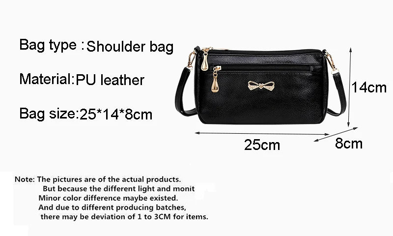 New Arrivals Women Shoulder Crossbody Bags Purse Bowknot PU Leather Messenger Handbags Small Phone Pocket for mama
