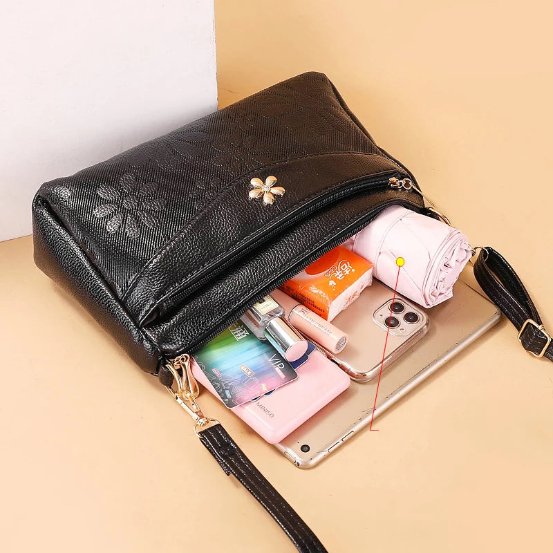 Retro Printing Crossbody Bag Women's Handbag Multifunction Shoulder Messenger S hopping Cellphone Purse Lady Mommy Bag  feminin