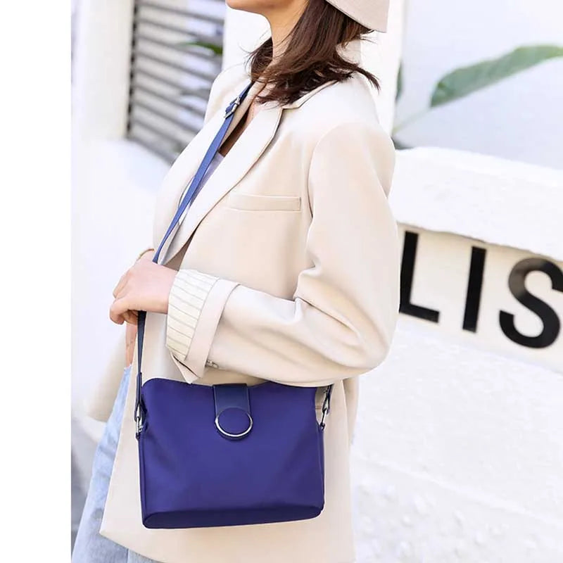 Vintage Nylon Waterproof Shoulder Bag Women Wild Crossbody Bag Simple Messenger Bag Daily Female Handbag Travel Lady Purse Bolso