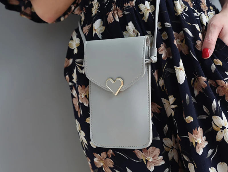 Soft Leather Crossbody Bags for Women Solid Color Shoulder Bag Cell Phone Purse Small Handbags Girls NEW