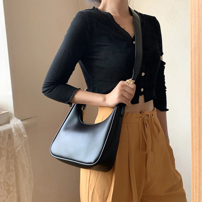 PU Leather Shoulder Messenger Bag Women Causal Luxury Handbags and Purse Female Designer Hobos Bag Small Brand Crossbody Bags