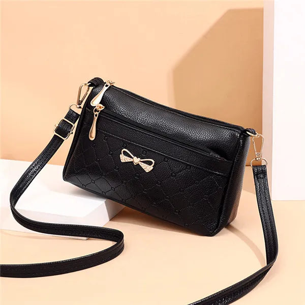 Women Bowknot Leather Small Handbags Female Shoulder Crossbody Bag High Quality Ladies Messenger Purse Tote