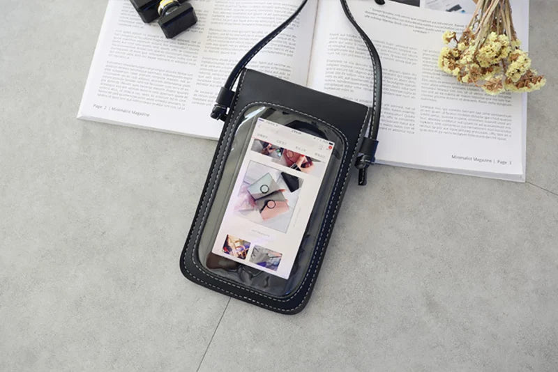 Soft Leather Crossbody Bags for Women Solid Color Shoulder Bag Cell Phone Purse Small Handbags Girls NEW