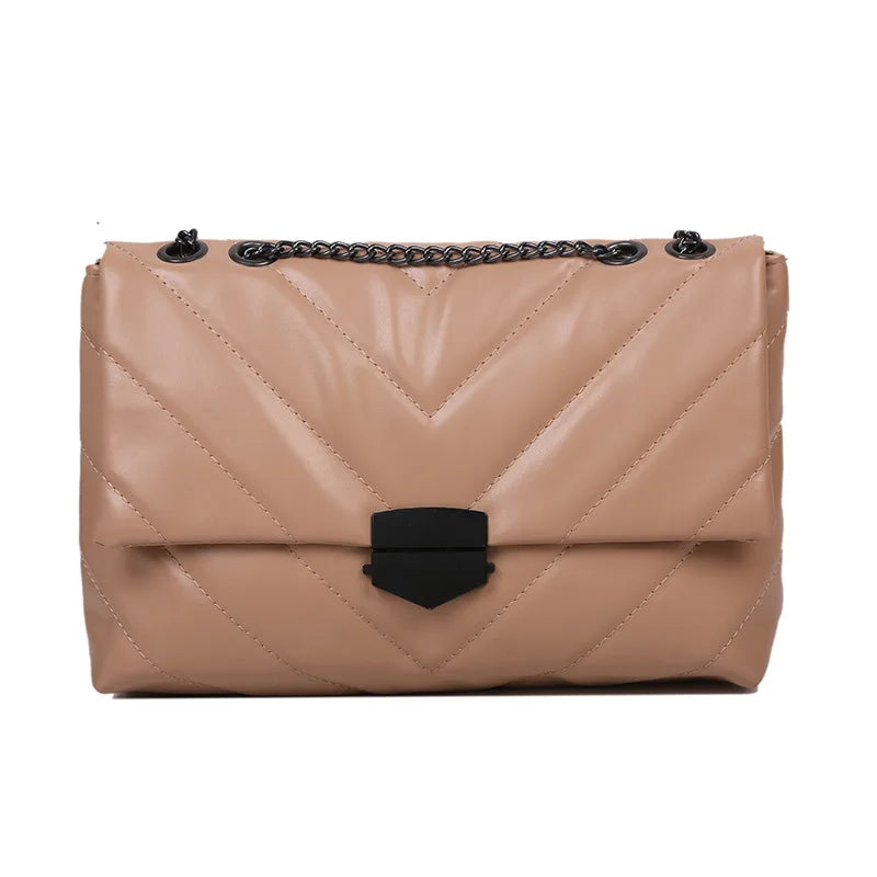 Luxury Chains Shoulder Bag Women PU Leather Armpit Bag Fashion Messenger Bag Small Flap Crossbody Bag Lady Shopping Pouch femme