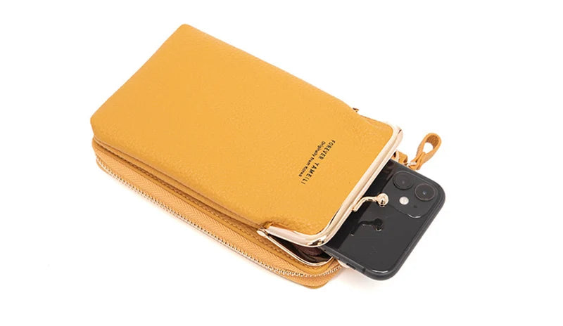 Fashion New Large Capacity Phone Purse for Women PU Leather Crossbody Shoulder Bag Pouch Female Casual Handbag Pack