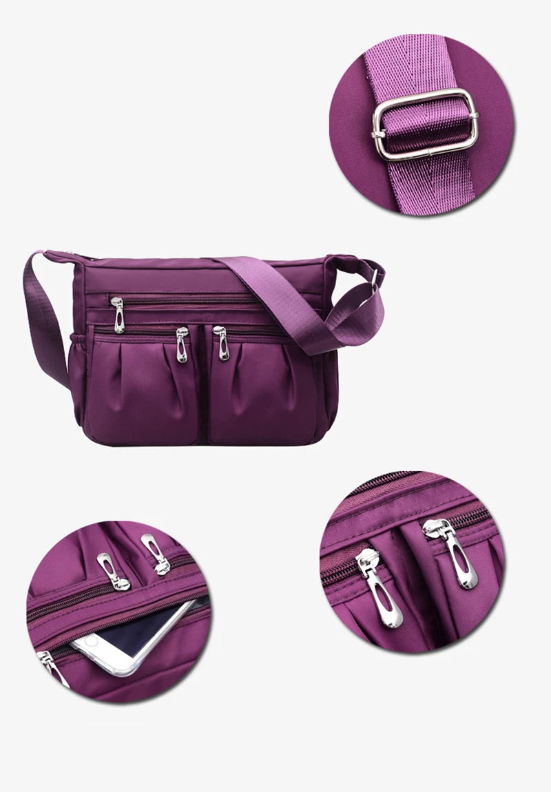 Nylon Crossbody Bag For Women Large Capacity Shoulder Bag Multi-pocket Female Bag Shopping Travel Lady Handbag Leisure Purse sac