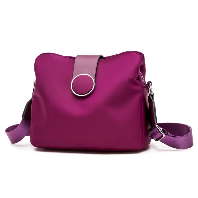 Vintage Nylon Waterproof Shoulder Bag Women Wild Crossbody Bag Simple Messenger Bag Daily Female Handbag Travel Lady Purse Bolso