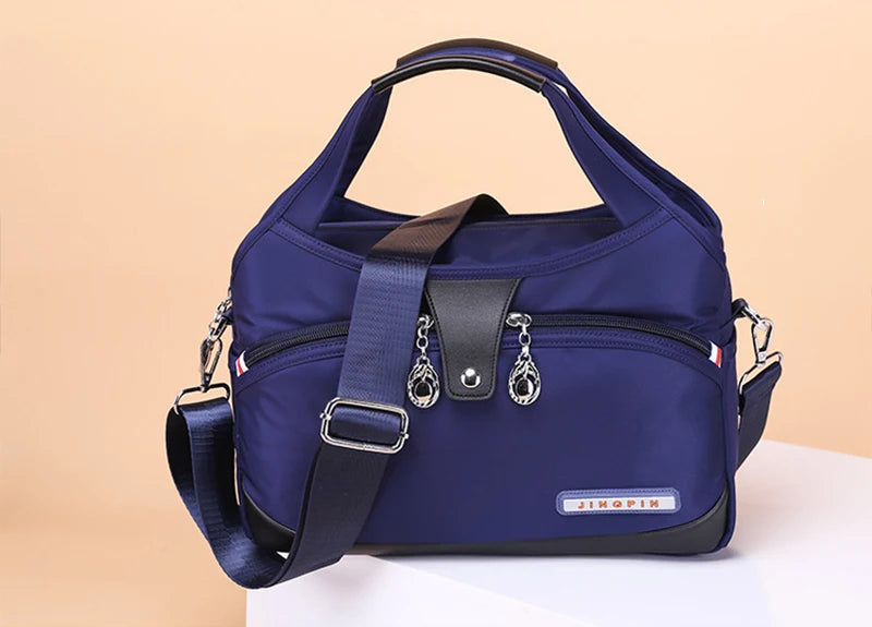 Women Crossbody Bags Large-Capacity Oxford Cloth Sling Crossbody Bag Waterproof Anti-Theft Female Travel Shopper Mommy Hand Bag