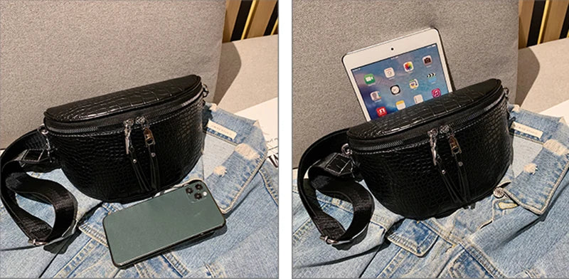 Luxury Designer Saddle Women's Chest Bag High Quality Crossbody Bags Female Fashion Chain Handbag Hobos Bag Banana Belt Purse