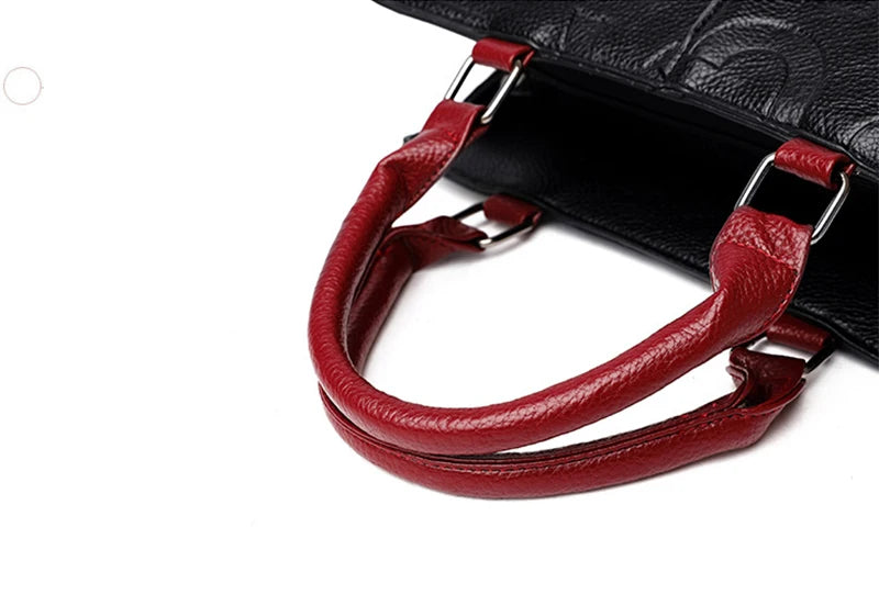 Fashion Letter Handle Bag Women PU Leather Shoulder Bag Large Capacity Handbag Designer Brands Crossbody Bag Lady Purse Femme