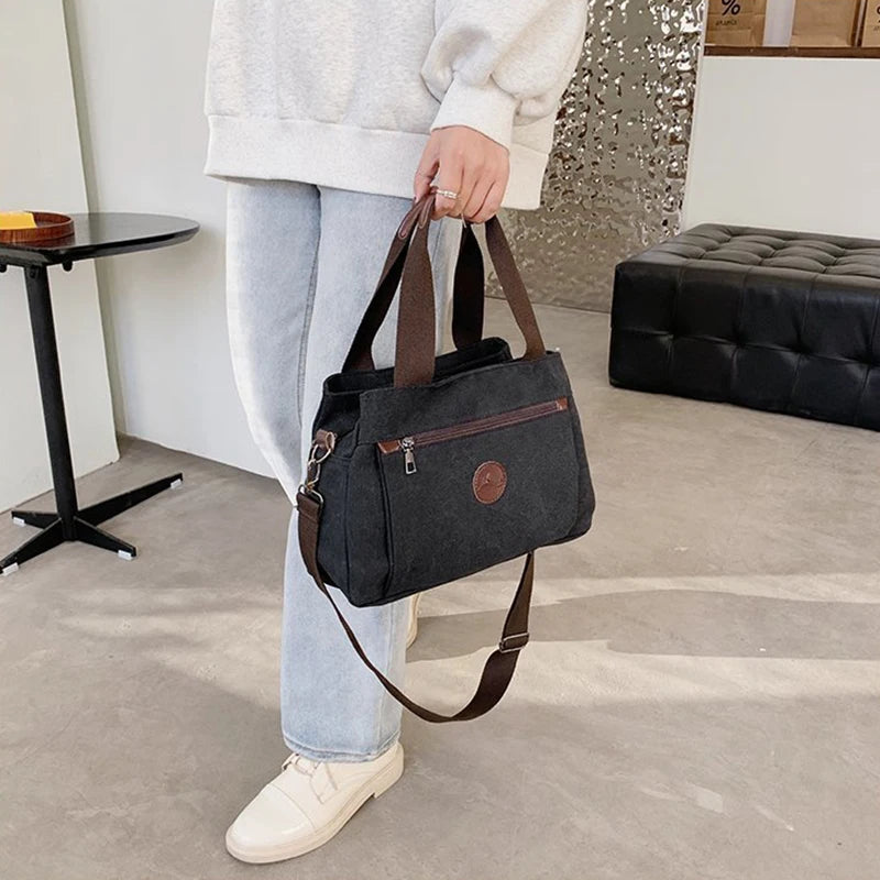 Women Casual Handbags Canvas Crossbody Bag for Woman Big Capacity Shoulder Tote Female Shopping Designer Messenger Bags bolso