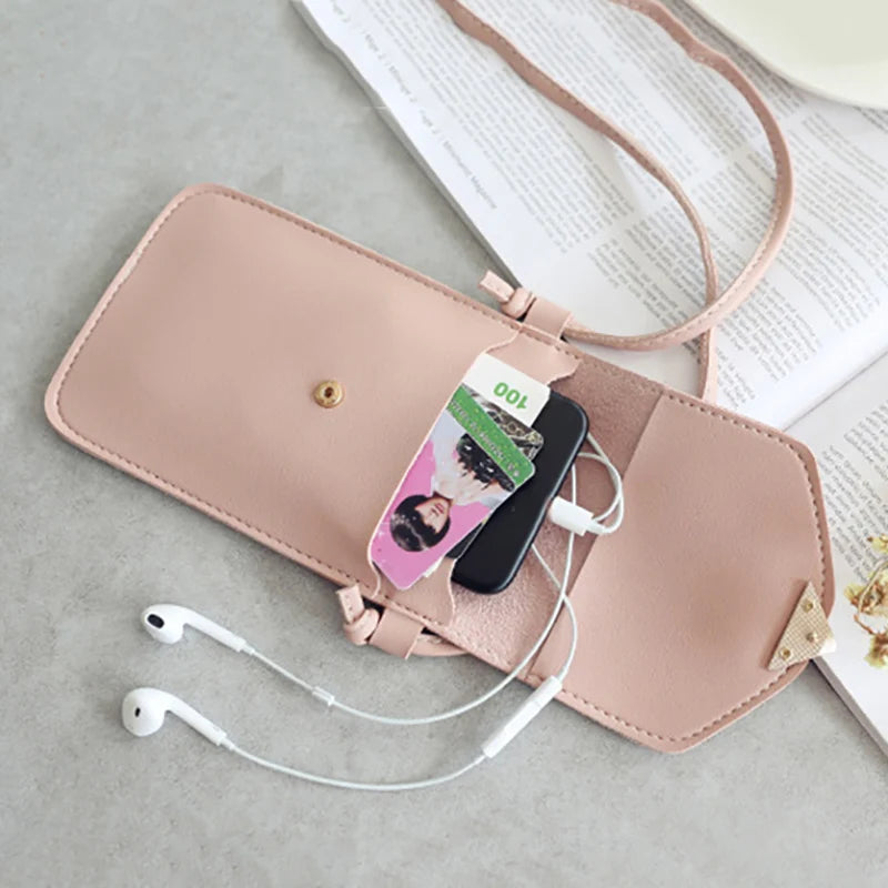 Soft Leather Crossbody Bags for Women Solid Color Shoulder Bag Cell Phone Purse Small Handbags Girls NEW