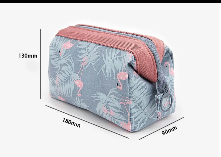 New Fashion Cosmetic Bag Women Waterproof Flamingo Makeup Bags Travel Organizer Toiletry Kits Portable Makeup Bags Beautician