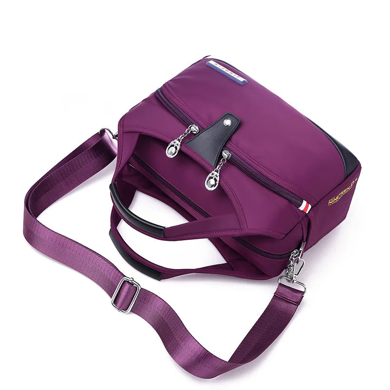 Women Crossbody Bags Large-Capacity Oxford Cloth Sling Crossbody Bag Waterproof Anti-Theft Female Travel Shopper Mommy Hand Bag
