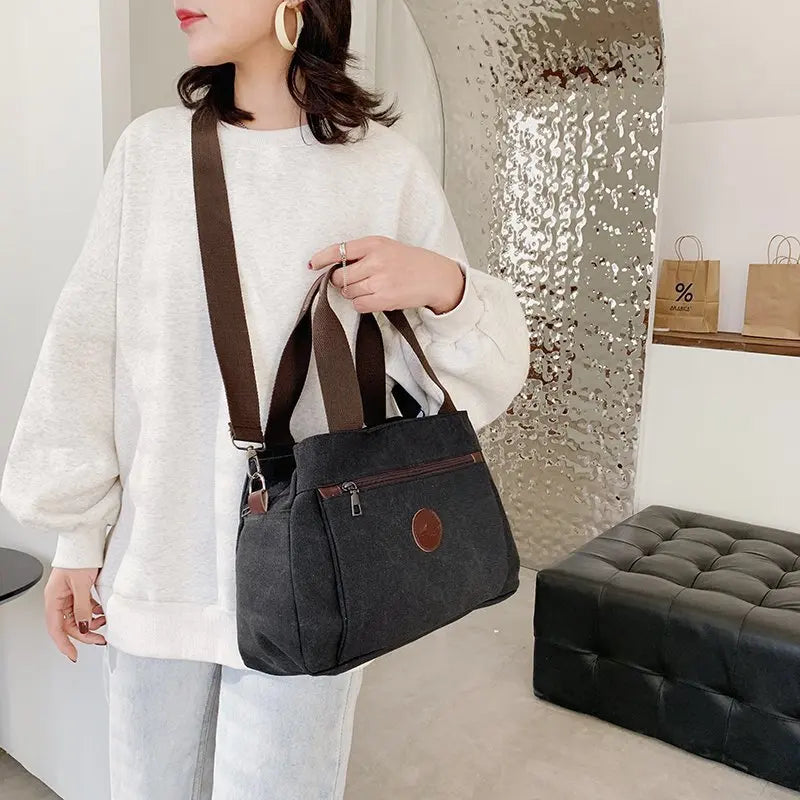 Women Casual Handbags Canvas Crossbody Bag for Woman Big Capacity Shoulder Tote Female Shopping Designer Messenger Bags bolso