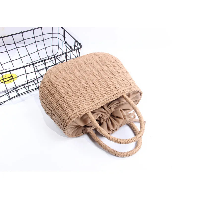Straw Bags for Women Summer Rattan Bag Handmade Woven Beach Bag Bohemia Handbag Bolsos Fashion Rattan Basket Tote Purse