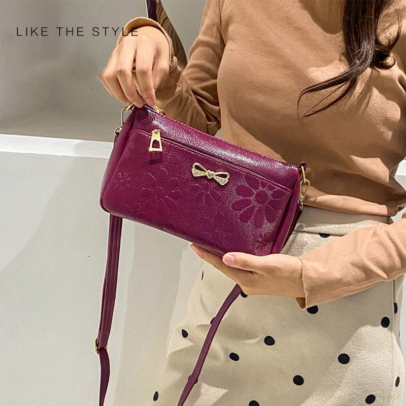 Retro Printing Crossbody Bag Women's Handbag Multifunction Shoulder Messenger S hopping Cellphone Purse Lady Mommy Bag  feminin