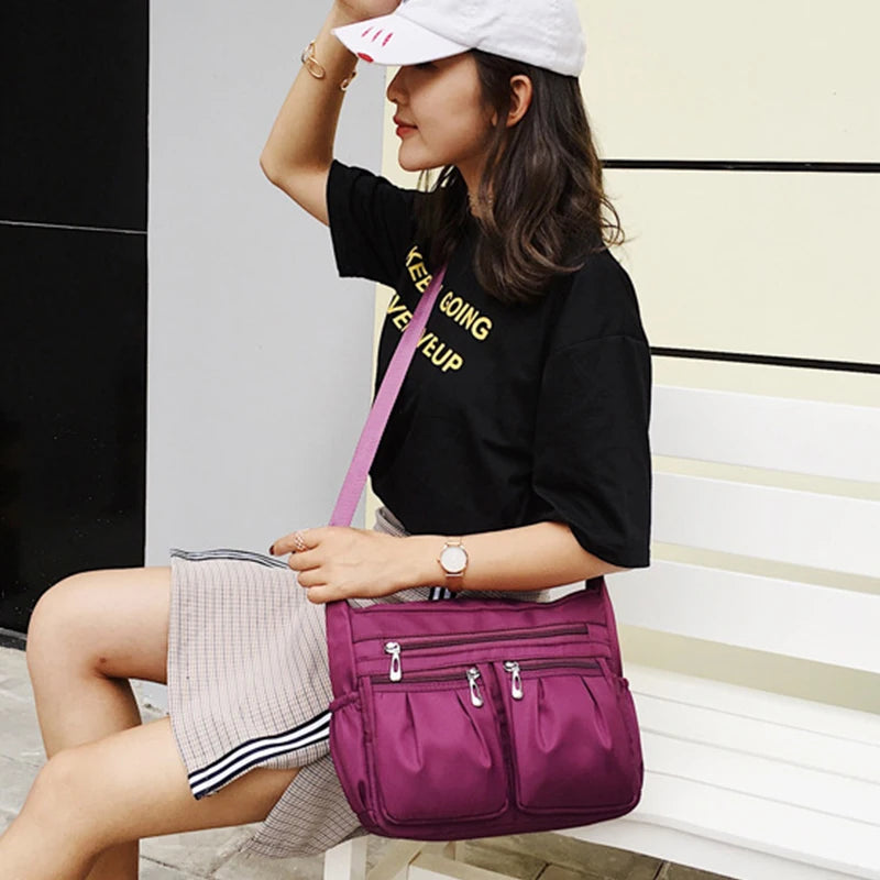 Nylon Crossbody Bag For Women Large Capacity Shoulder Bag Multi-pocket Female Bag Shopping Travel Lady Handbag Leisure Purse sac