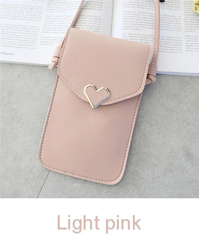 Soft Leather Crossbody Bags for Women Solid Color Shoulder Bag Cell Phone Purse Small Handbags Girls NEW