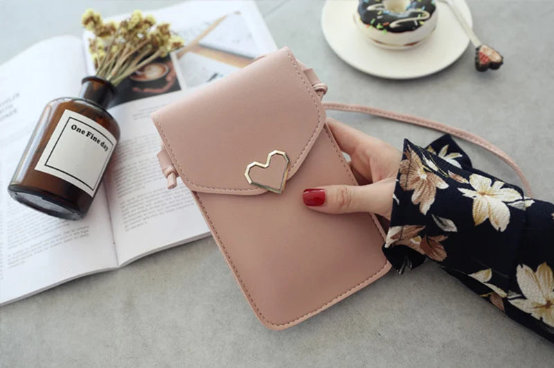 Soft Leather Crossbody Bags for Women Solid Color Shoulder Bag Cell Phone Purse Small Handbags Girls NEW