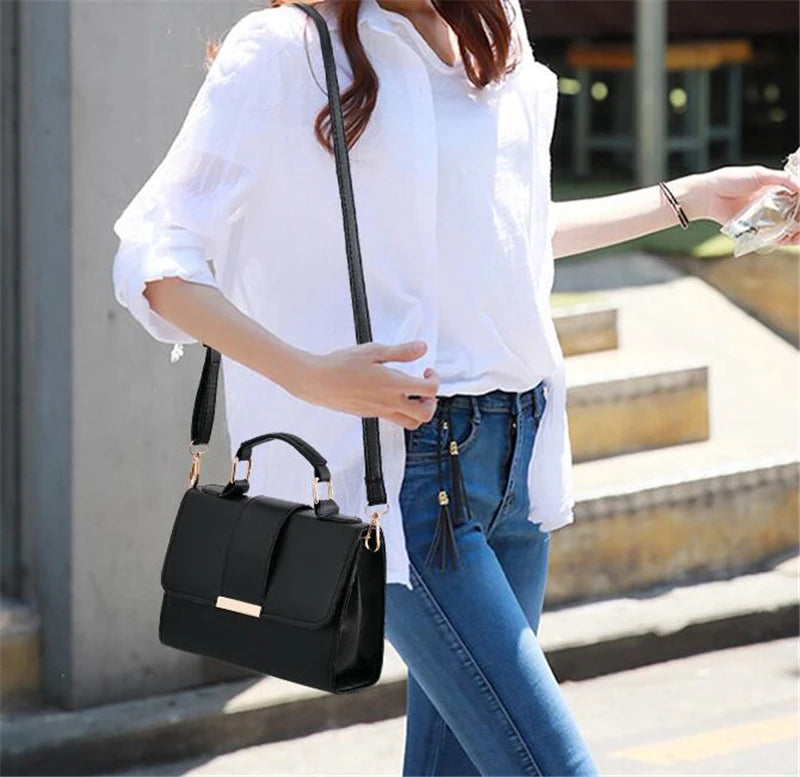 Retro Women Handbag Ladies Crossbody Messenger Bags High Quality PU Leather Female Flap Shoulder Bag New Arrival