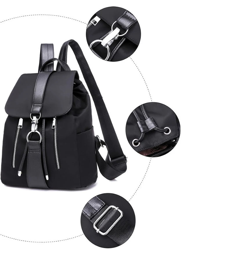 Women Backpack Designer High Quality Nylon Women Bag Fashion School Bags Large Capacity Knapsack Casual Travel Bags