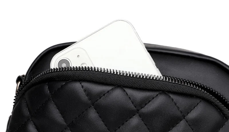 Simple Fashion Plaid Shoulder Bags For Women PU Leather Crossbody Messenger Bag Phone Purse Lady Small Handbag Clutch