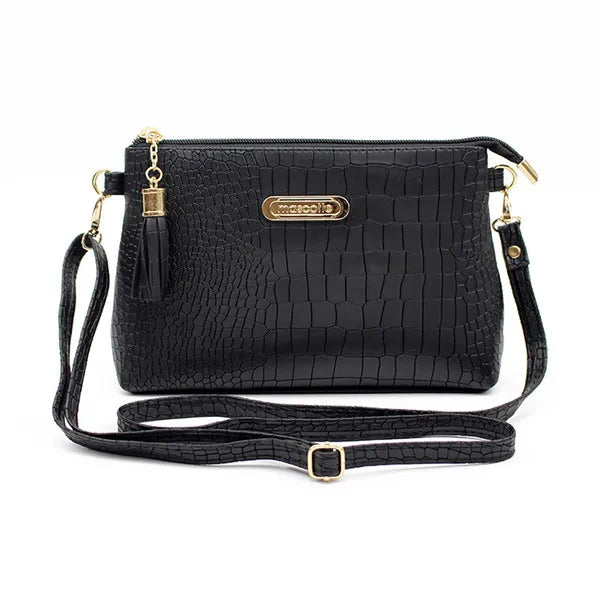 Fashion Alligator Pattern Shoulder Messenger Bags for Women PU Leather Handbag Small Phone Purse Crossbody Pack