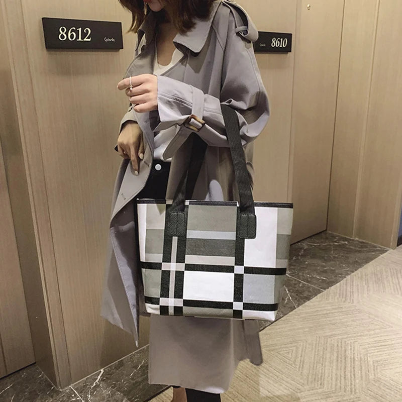 Casual Large Capacity Handbag Totes For Women Big Size Pu Leather Shoulder Bag Shopping Pack Female Daily Use Bag sac à main