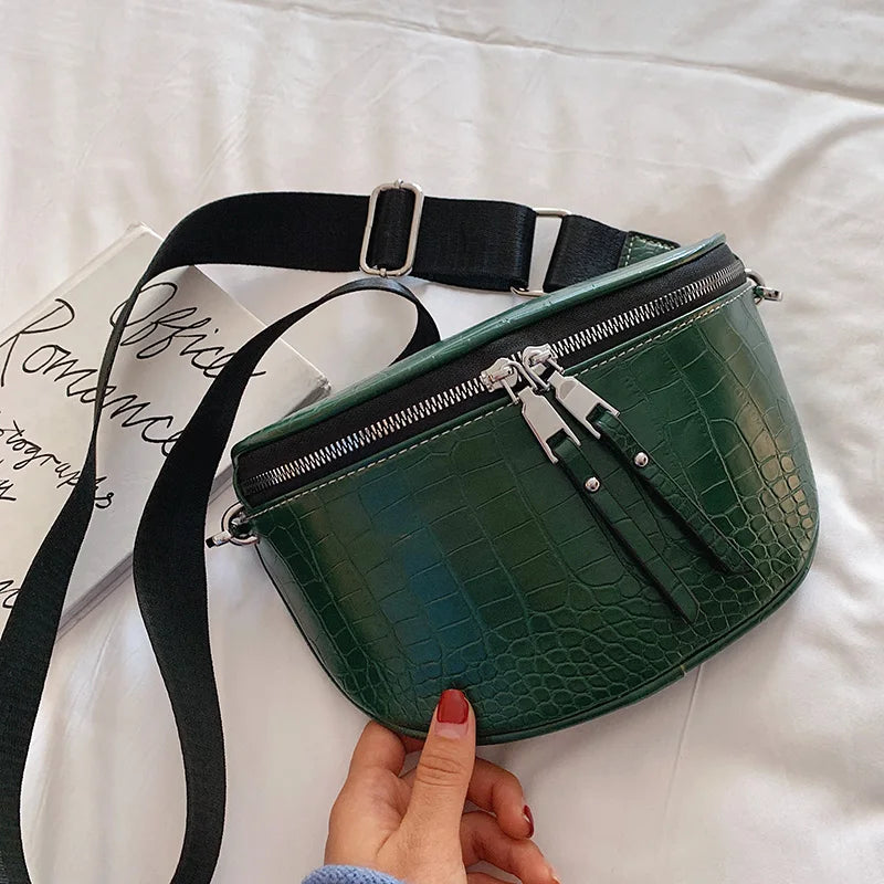 Luxury Designer Saddle Women's Chest Bag High Quality Crossbody Bags Female Fashion Chain Handbag Hobos Bag Banana Belt Purse