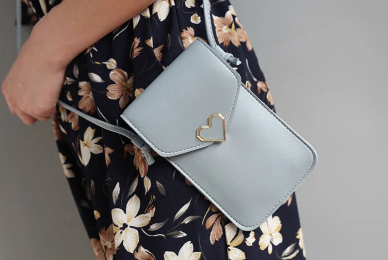 Soft Leather Crossbody Bags for Women Solid Color Shoulder Bag Cell Phone Purse Small Handbags Girls NEW