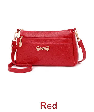 Women Bowknot Leather Small Handbags Female Shoulder Crossbody Bag High Quality Ladies Messenger Purse Tote