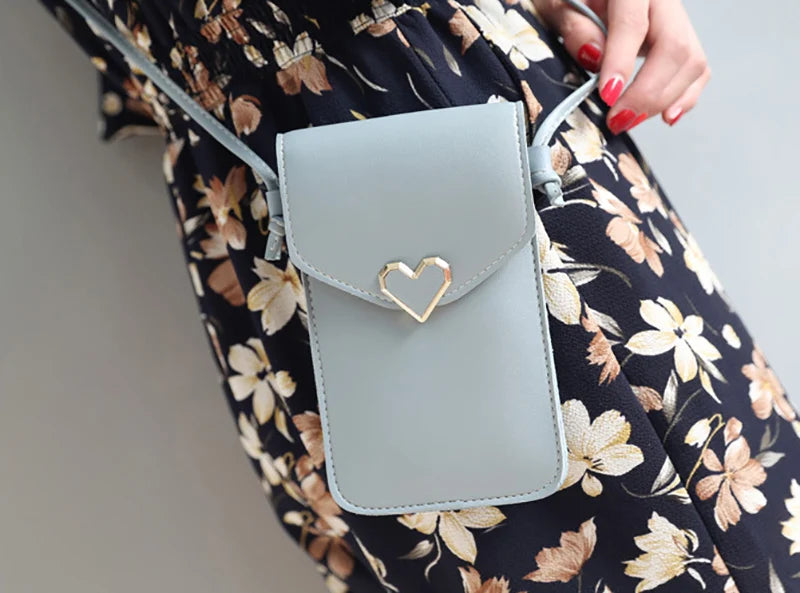 Soft Leather Crossbody Bags for Women Solid Color Shoulder Bag Cell Phone Purse Small Handbags Girls NEW