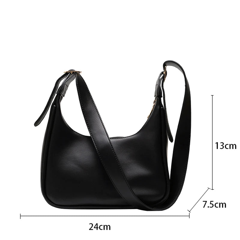 PU Leather Shoulder Messenger Bag Women Causal Luxury Handbags and Purse Female Designer Hobos Bag Small Brand Crossbody Bags