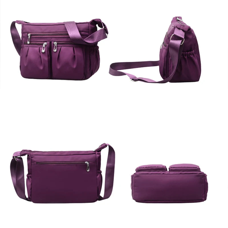 Nylon Crossbody Bag For Women Large Capacity Shoulder Bag Multi-pocket Female Bag Shopping Travel Lady Handbag Leisure Purse sac