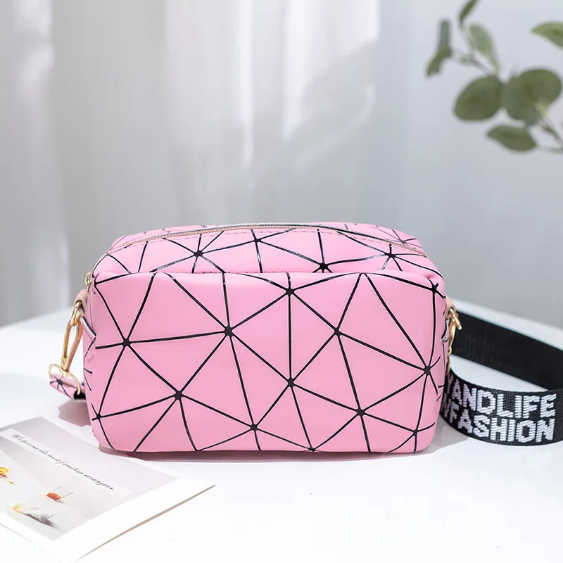 Women Laser Crossbody Bag Sling Shoulder Bag Jelly Holographic Square Messenger Satchel Bag For Lady Daily Small Handbag Purse