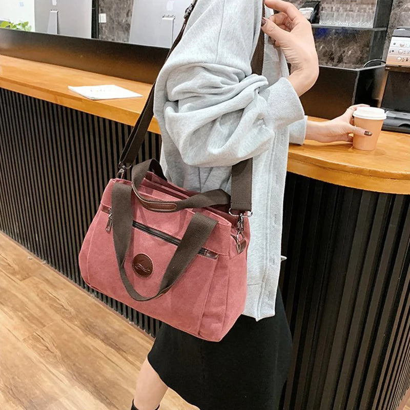 Women Casual Handbags Canvas Crossbody Bag for Woman Big Capacity Shoulder Tote Female Shopping Designer Messenger Bags bolso