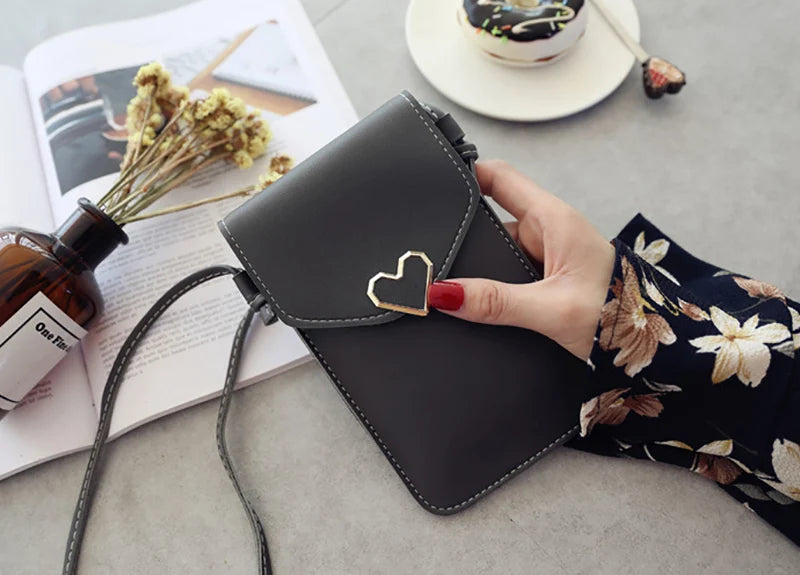 Soft Leather Crossbody Bags for Women Solid Color Shoulder Bag Cell Phone Purse Small Handbags Girls NEW